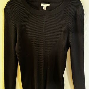Nine West Black Ribbed Top